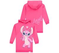 Disney Pull Stitch | Stitch Et Angel Sweat Enfant Fille | Long Sweats à Capuche Fille | Stitch Vetement Fille | Rose 12-13 Ans