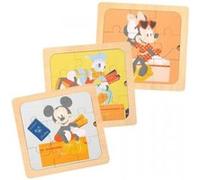 Disney puzzles Mickey Mouse junior 22 cm en bois 3 pièces Multicolore G