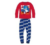 Disney Pyjama 2 Pièces T Shirt + Pantalon Enfant (2 à 8Ans) Sonic Doux Mignon Chaud - Lot de 2 : Ensemble Pyjama Imprimé Mixte Fille Garçon Modèle Sonic M 5204099-S2-4ANS