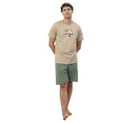 Disney Pyjama à manches courtes Grumpy Curent Mood pour homme, Camel, XL