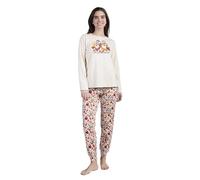 Disney Pyjama à manches longues Chip n´Dale pour femme, beige, L