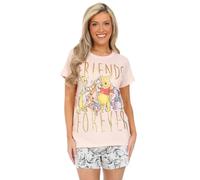 Disney Pyjama court Winnie l'ourson, Bourriquet, Tigrou, Porcinet, Kanga et Roo Forever Friends pour femme, rose, 20-22