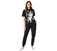 Disney Pyjama Femme Jack Skellington Ensemble de Pyjama Halloween Noël Vêtements de Nuit Femme Fille Ado Tailles S-2XL (Noir/Love, S)