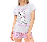 Disney Pyjama Femme | Pyjamas Marie Aristochat | Pyjashort Coton Aristocats Gris Medium