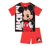 Disney Pyjama Garcon, Mickey Mouse Pyjama Enfant Garcon, Vetement Enfant Mickey Mouse, Rouge 4-5 Ans