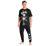 Disney Pyjama Homme Humoristique, Ensemble de Pyjama Humour Taille M-3XL, Grincheux, Donald Duck, Jack Skellington (Noir Jack, XL)