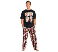 Disney Pyjama Homme Humoristique Ensembles de Pyjama Homme Humour Tailles Adulte S-3XL Grincheux (Noir Grincheux, M)