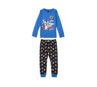 DISNEY Pyjama 'Kinder Langarm-Pyjama Single Jersey - Sonic' bleu, Taille 158