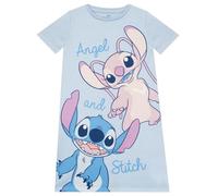 Disney Pyjama Lilo et Stitch pour Fille | Pyjamas Stitch et Angel | Chemise de Nuit pour Filles | Marchandise Officielle | Bleu 8-9 Ans