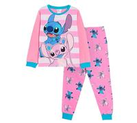 Disney Pyjama Lilo & Stitch pour Fille - Ensemble Pyjama Complet avec t-Shirt à Manches Longues + Pantalon de détente