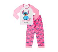 Disney Pyjama long Lilo et Stitch Stay Weird rose blanc pour fille, rose, 14-15 Years