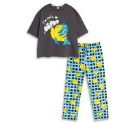 Disney Pyjama Long Noir et Bleu à Manches Courtes pour Femme La Petite Sirène Flounder | Citation « Je ne suis Pas Un Guppy » | Pyjama inspiré du Film | Produits