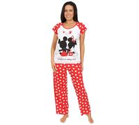 Disney Pyjama long pour femme Minnie et Mickey Mouse Perfect In Every Way, Rouge, 18-20