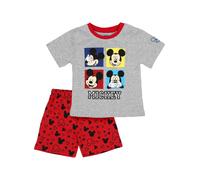 DISNEY Pyjama 'Mickey Mouse' jaune / gris chiné / rouge / noir, Taille 128