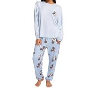 Disney Pyjama Mickey pour Femme | Pyjamas d'hiver pour Femmes | Ensemble de vêtements de Nuit pour Femmes | Vêtements de Nuit pour Femmes | M