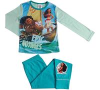 Disney Pyjama Moana pour fille - Manches longues - Tailles 4 à 10 ans, bleu, 5 ans