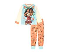 Disney Pyjama Moana pour fille | Pyjama long pour fille | Pyjama Moana | Vêtements de nuit et vêtements de couchage à offrir aux filles de 2 à 12 ans, crème, 6-7 ans
