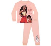 Disney Pyjama Moana pour Filles | Ensembles de Pyjamas pour Filles | Vaiana 2 Ensemble de vêtements de Nuit pour Filles | Orange 6-7 Ans