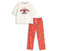 Disney Pyjama Rouge à Manches Courtes et Jambes Longues pour Femme High School Musical | Imprimé Basketball Universitaire East High Wildcats | Vêtements de Nuit et de détente