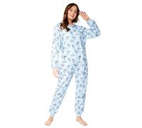 Disney Pyjama Stitch Combinaison Pyjama Femme Stitch Grenouillère Adulte en Polaire Tailles Femme et Fille Ado S au XL (Bleu Stitch, M)