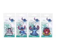 Disney Quatre porte-clés assortis 2D Lilo & Stitch PVC - 8 x 8 cm, multicolore, 8cm