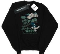 Disney - "Qui a peur du grand méchant loup" Sweatshirt pour enfants BI13153 (128) (Schwarz)