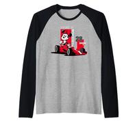 Disney Racing Minnie Mouse Fast & Fabulous Race Car Driver Manche Raglan