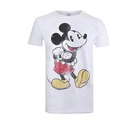 Disney Mickey Vintage T-Shirt, Blanc, XXL Homme