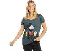 Disney Mickey Année T-Chemise, Gris Foncé, 42 Femme