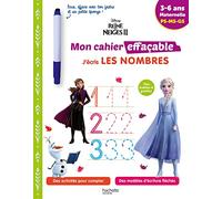 Disney - Reine des neiges 2 - Mon cahier effaçable - J'écris les nombres (3-6 ans)
