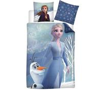 Disney Reine Elsa Anna Olaf Linge de Lit Réversible Set 80x80 CM 135x200 CM