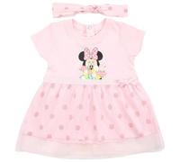 Disney Robe Bébé Minnie en Tulle - Tenue élégante pour bébé Fille avec détails Princesse - Taille 18 Mois - Rose