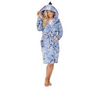 Disney Robe de chambre en polaire bleue pour femme Eeyore avec capuche Disney, bleu, 40-42