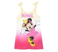 Disney Robe d'été Minnie Mouse pour fille, robe avec bretelles et impression graphique, multicolore, Jaune et rose, 6 anni