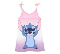 Disney Robe d'été Stitch pour fille, robe avec bretelles et arcs, impression graphique, multicolore
