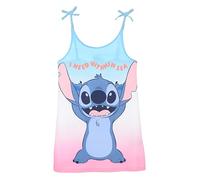Disney Robe d'été Stitch pour fille, robe avec bretelles et arcs, impression graphique, multicolore