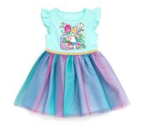 Disney Robe tutu en tulle pour bébé à grands enfants (12 mois - 18-20), Turquoise, Alice au pays des merveilles, 10-12