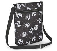 Disney Sac à bandoulière pour femme L'Étrange Noël de Monsieur Jack Skellington AOP Sling, noir