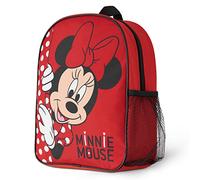 Disney Sac à Dos Enfant Fille Cartable Fille Maternelle Primaire Minnie Mouse Marie Aristochat Accessoires Officiels Idée Cadeau Rentrée Scolaire (Rouge Minnie)