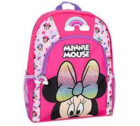 Disney Sac à Dos Enfants Minnie Mouse Paillettes Cartable Fille Primaire Rosé Taille Unique