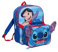Disney Sac à dos Lilo et Stitch avec sac à lunch assorti pour enfants, ensemble de sac d'école en 2 pièces, ensemble de déjeuner isolé assorti