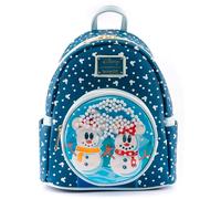 Disney Sac à dos Loungefly Mickey & Minnie Snowman 26 cm Bleu Enfants