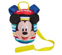 Disney Sac à dos Mickey Mouse avec rênes pour filles et garçons, sac de crèche détachable harnais de sécurité, Multicolore