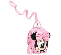 Disney Sac à Dos Minnie - Petit Sac à Dos Fille Crèche Maternelle avec Sangle Anti Perte Détachable