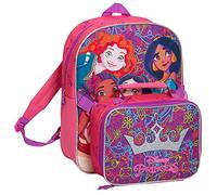Disney Sac à dos princesse avec sac à déjeuner pour filles - Ensemble de 2 pièces - Sac à dos isotherme assorti pour aliments froids ou chauds