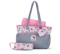 Disney Sac à langer multifonction pour bébé avec matelas à langer, Minnie Rose Gris, Large, Disney Sac à langer multifonction pour bébé avec matelas à langer
