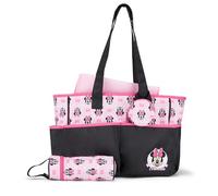Disney Sac à langer multifonction pour bébé avec matelas à langer, Minnie Rose Noir, Large, Disney Sac à langer multifonction pour bébé avec matelas à langer