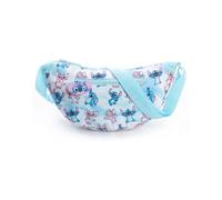 Disney Sac banane bleu Lilo & Stitch pour femme | Sac bandoulière ajustable avec fermeture éclair | Motif Stitch et Ange | Produits dérivés des films