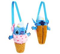 Disney Sacs à Main Fille Kawaii Sac Stitch Sac Minnie Bandoulière Détachable Idée Cadeau Minnie Lilo et Stitch Accessoire Officiel (Stitch Cornet de Glace)