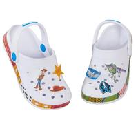 Disney Sandales Clogs Toy Story pour filles et garçons avec breloques, Buzz, Woody, chaussures d’intérieur et d’extérieur avec sangle à la cheville, 11 UK Child